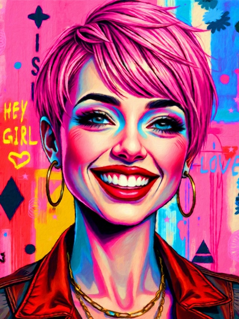 Hey Girl-peggy liebenow -pop art